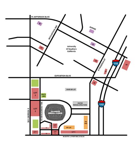Los Angeles Memorial Coliseum Parking Lots