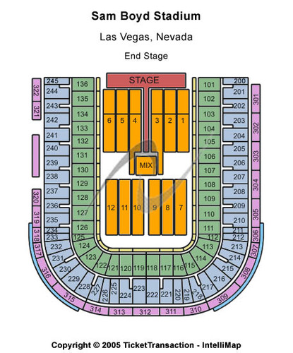 Sam Boyd Stadium Tickets And Seating Charts 2019 End Stage Seating Map Sam Boyd Stadium