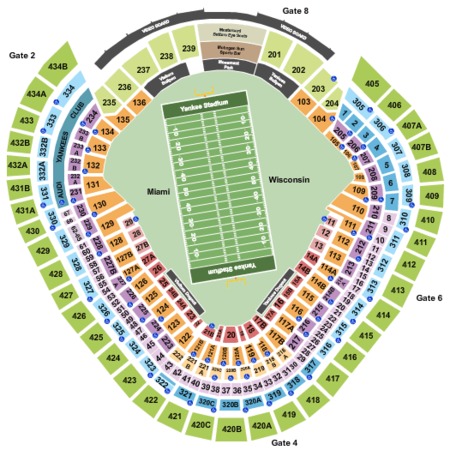 Yankee Stadium Tickets And Seating Charts 2019 2018 New Era Pinstripe Bowl Seating Map Yankee Stadium